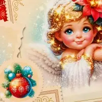 Подарочная коробка новогодняя Серафимчики 17 х 7 х 25,5 см Подарочная коробка новогодняя Серафимчики 17 х 7 х 25,5 см