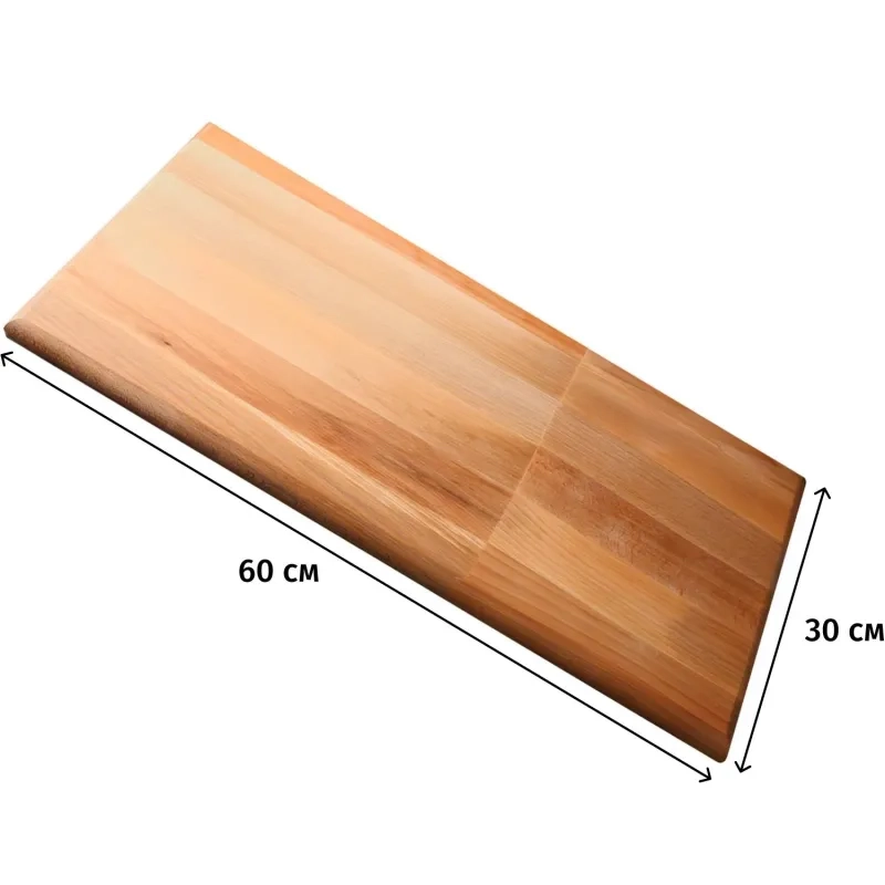 Доска разделочная 590-600х300х30 бук промаслен. (1535)