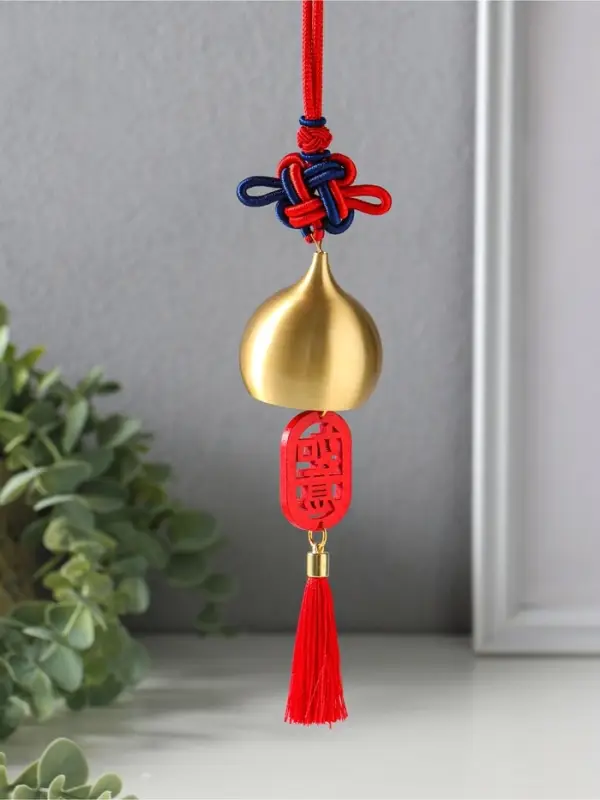 Колокольчик "Золотой купол и узел счастья" 4,5х4,5х10 см