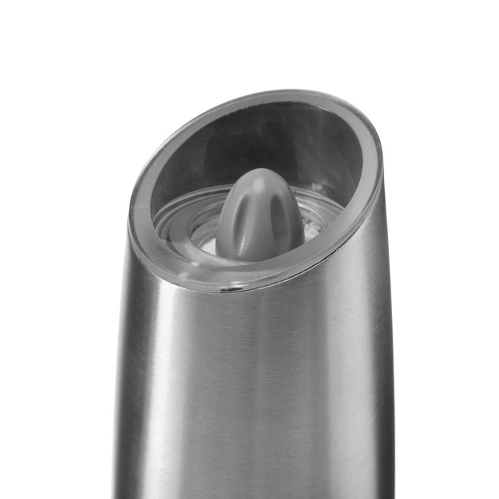 Мельница электрическая Luazon LET-004, гравитационная, металл, от батареек, серебристая Мельница электрическая Luazon LET-004, гравитационная, металл, от батареек, серебристая