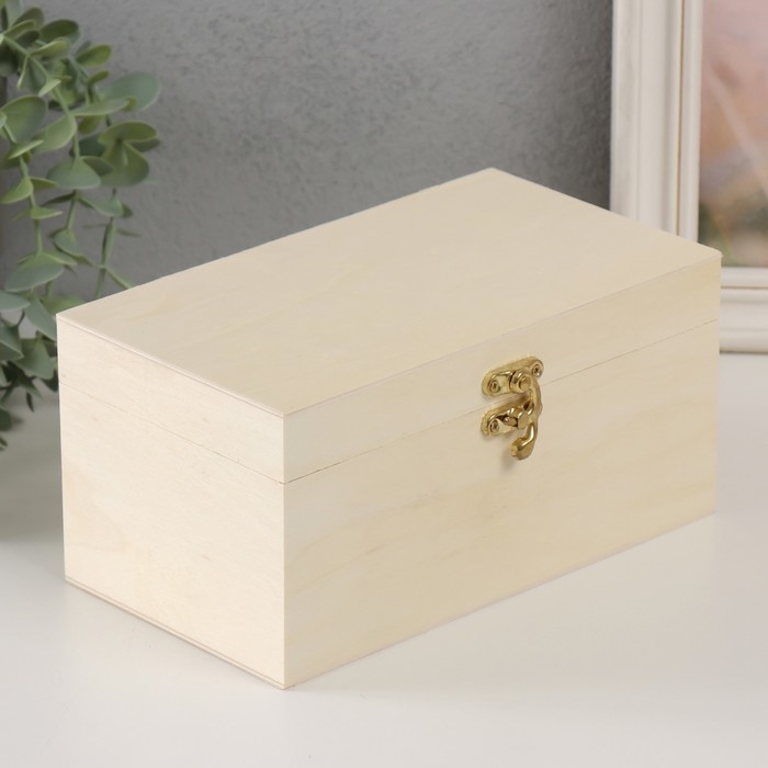 Шкатулка дерево под роспись с ящиком Шкатулка дерево под роспись с ящиком "Прямоугольная" замок крючок 20,5х11,5х10 см