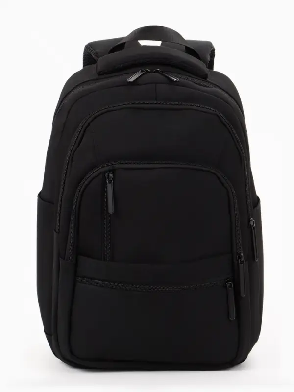 Рюкзак школьный, 2 отделения, 5 карманов, водонепроницаемое дно, 26&times;14&times;39 см, чёрный