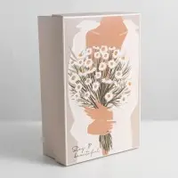 Коробка подарочная складная, упаковка, &laquo;Ромашки&raquo;, 30&times;20&times;9 см
