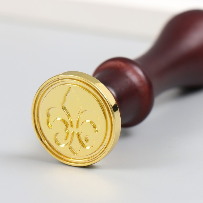 Набор печатей для сургуча с деревянной ручкой "Классика и растения"