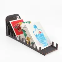 Подставка под открытки, 11 ячеек, 270&times;110&times;84, толщина 3 мм, тёмная