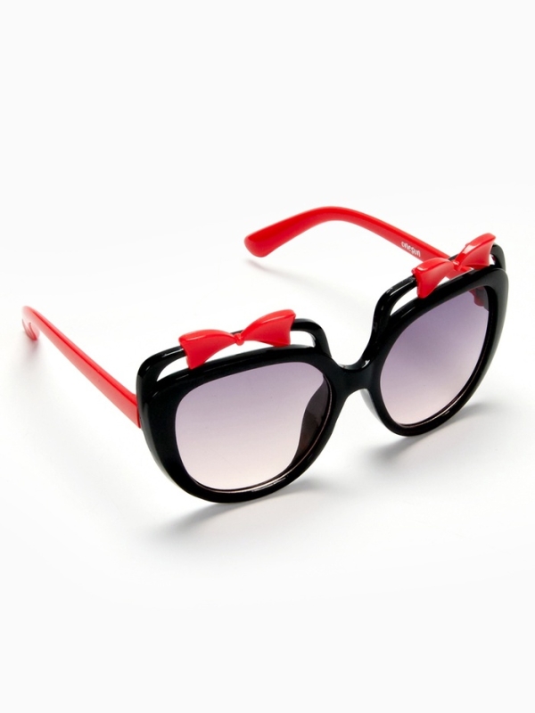 Очки солнцезащитные детские OneSun, бантики, 4.5 х 12 см, цвет чёрный Очки солнцезащитные детские OneSun, бантики, 4.5 х 12 см, цвет чёрный