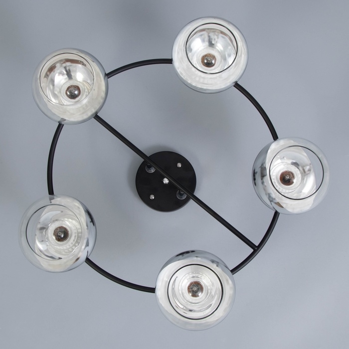 Люстра Люстра "Капель" 5х60Вт Е27 Чёрный 55х55х25,5см