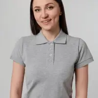Рубашка поло женская Virma Premium Lady, серый меланж, размер M