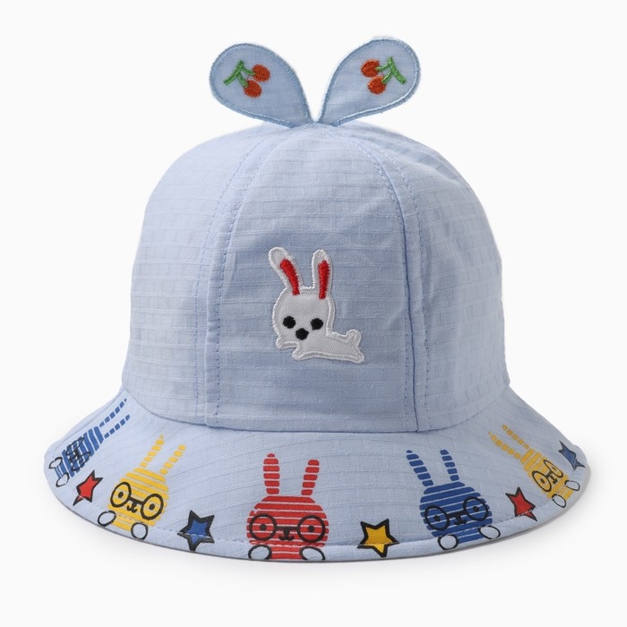 Панама детская Панама детская "Зайки" MINAKU, цвет голубой, размер 50