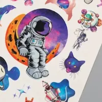 Переводные тату на тело цветные «Космос», 7.5×14 см