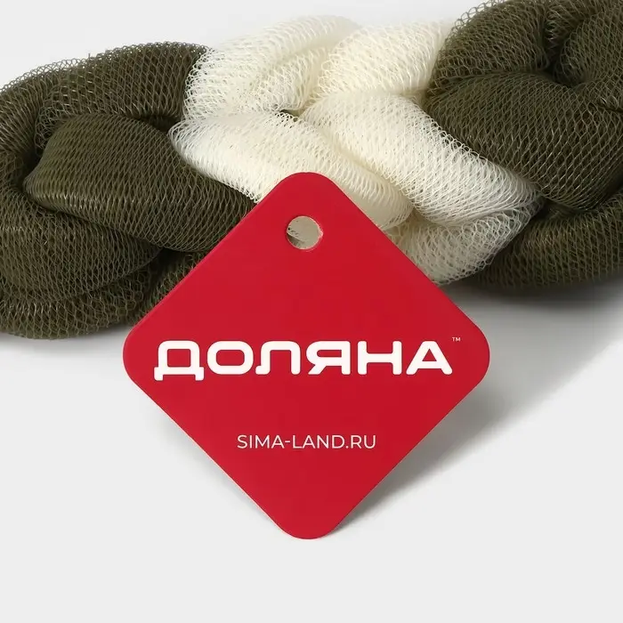 Мочалка для тела Доляна &laquo;Колосок&raquo;, 40 г, зелёная