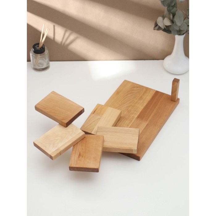 Доска для подачи с подиумами, этажерка 28×19.5×11см, берёза Доска для подачи с подиумами, этажерка 28×19.5×11см, берёза