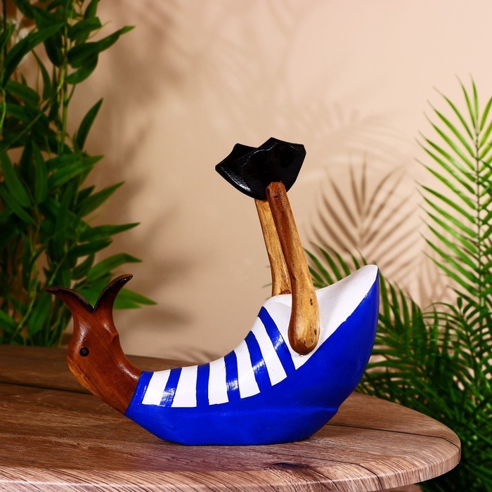 Подставка под бутылку  Подставка под бутылку "Уточка в синем" дерево 25х10х20 см