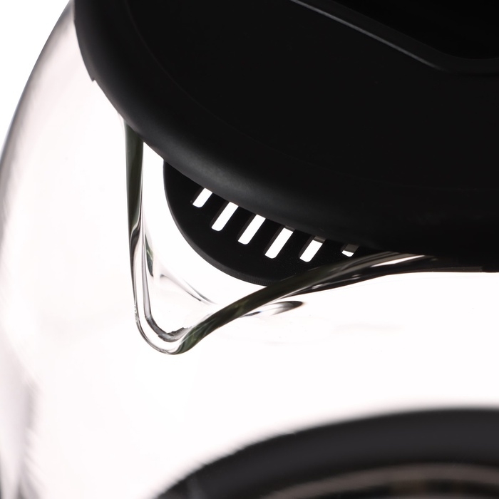 Чайник электрический Luazon LSK-1801, стекло, 1,8 л, 1500-1800 Вт, подсветка, черный Чайник электрический Luazon LSK-1801, стекло, 1,8 л, 1500-1800 Вт, подсветка, черный