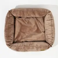 Лежанка для кошек и собак велюровая Pet Lab, 45 х 40 х 15 см, бежевая Лежанка для кошек и собак велюровая Pet Lab, 45 х 40 х 15 см, бежевая