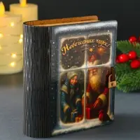 Новогодняя копилка-шкатулка "Новогодних чудес" 14х12х5 см