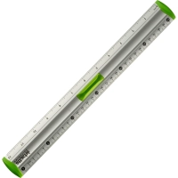 Линейка 30см Attache Selection aluminium с держателем зеленый