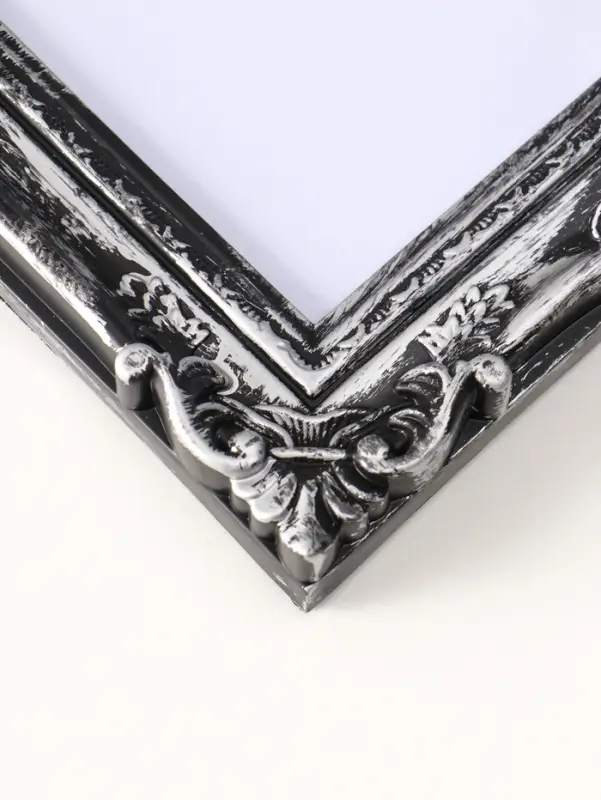 Фоторамка пластик 13х18 см "Узорная" тёмное серебро 19х23,8 см