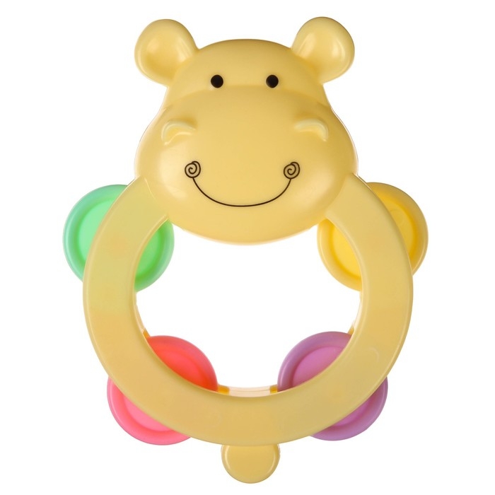 Погремушка - бубен «Бегемотик», Крошка Я Погремушка - бубен «Бегемотик», Крошка Я