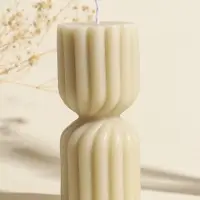 Свеча декоративная &laquo;Афина&raquo;, сливочная, 6&times;6&times;14 см
