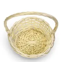 Набор корзин 3 шт ИВА 27x27x11 22x22x10 15x15x9 см ПЛЕТ ручка h=17/14/12 см  выбел