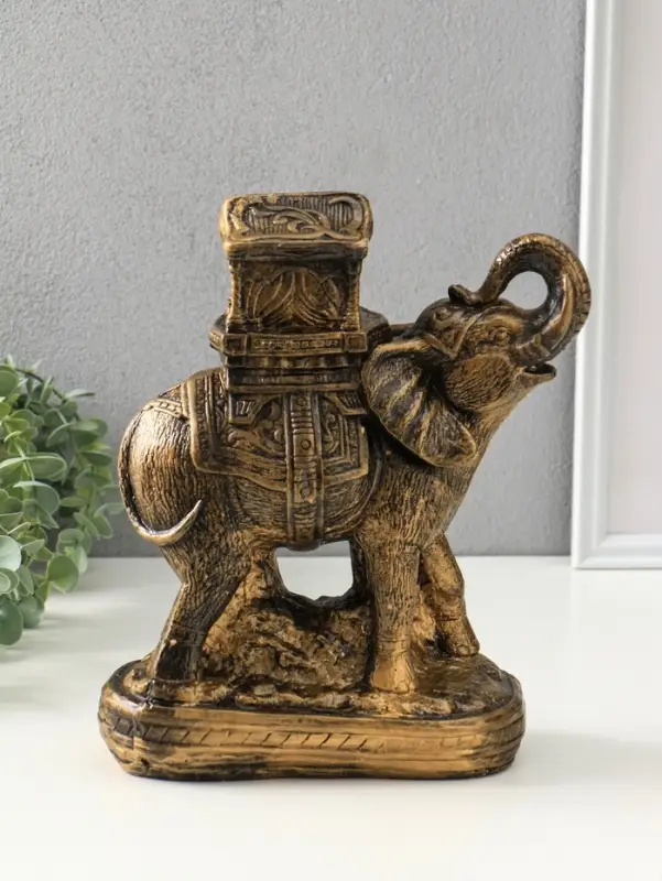 Копилка для денег &laquo;Слон Богатство&raquo;, гипс под бронзу, 30&times;21&times;15 см