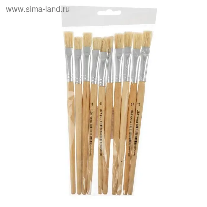 Кисть щетина № 11, плоская Кисть щетина № 11, плоская