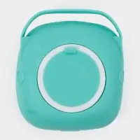 Щётка - мочалка массажная силиконовая с ёмкостью для мыла Доляна, бирюзовая