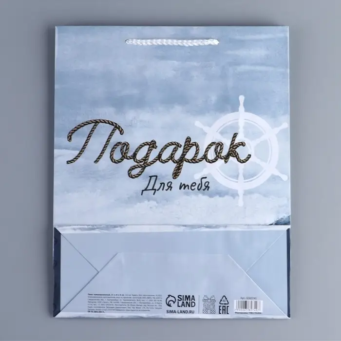Пакет подарочный ламинированный, упаковка, Present for you, ML 21&times;25&times;8 см