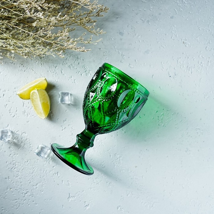 Бокал стеклянный Magistro «Варьете», 320 мл, цвет зелёный Бокал стеклянный Magistro «Варьете», 320 мл, цвет зелёный