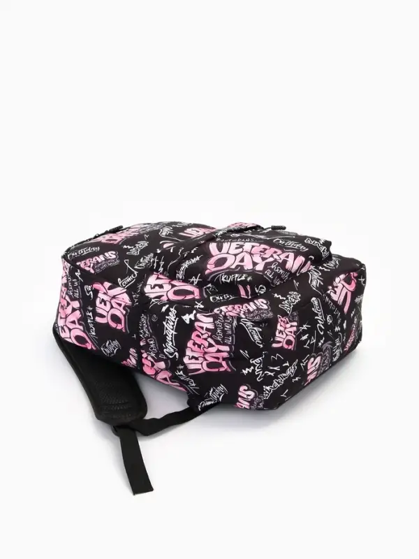 Рюкзак молодёжный на молнии, с карманами, 30&times;13&times;42 см, розовый