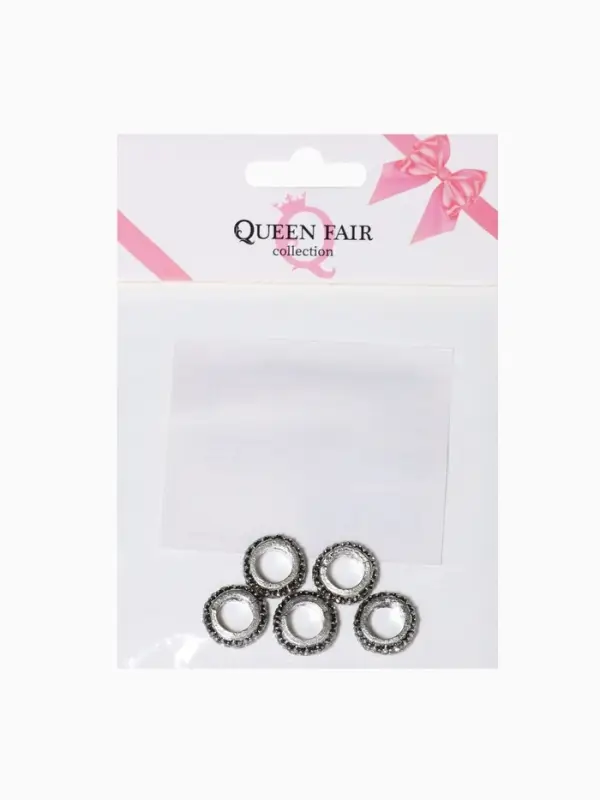 Шарм разделитель для бусин &laquo;Кольцо&raquo;, блеск, белый в серебре