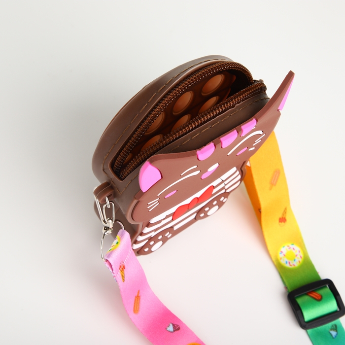 Сумка детская для девочки на молнии, цвет коричневый Сумка детская для девочки на молнии, цвет коричневый