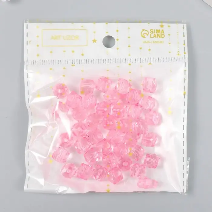 Бусины пластик «Кристалл многогранник. Тёплый розовый», прозрачный, набор 20 г, 1×1×1 см Бусины пластик «Кристалл многогранник. Тёплый розовый», прозрачный, набор 20 г, 1×1×1 см