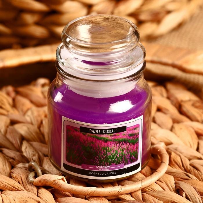 Свеча в банке Свеча в банке "Лаванда" 82 гр 6х9х9 см