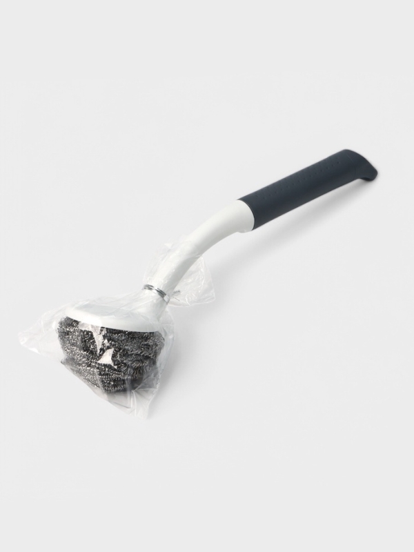 Щётка для мытья посуды с металличкой губкой Breeze, удобная ручка, 30×6 см Щётка для мытья посуды с металличкой губкой Breeze, удобная ручка, 30×6 см