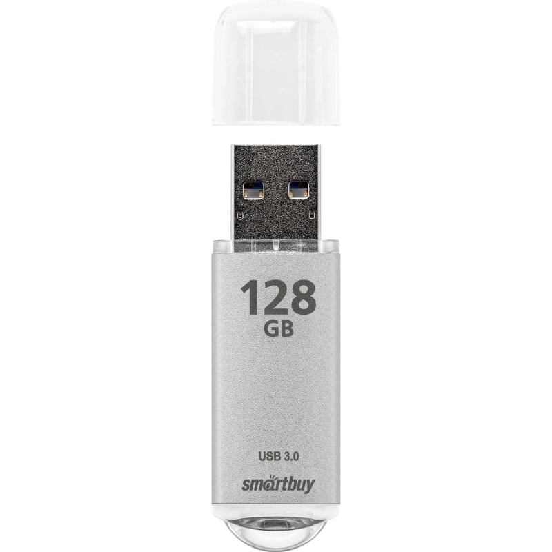 Флеш-память Smartbuy UFD 3.0/3.1 128GB V-Cut Silver (SB128GBVC-S3)