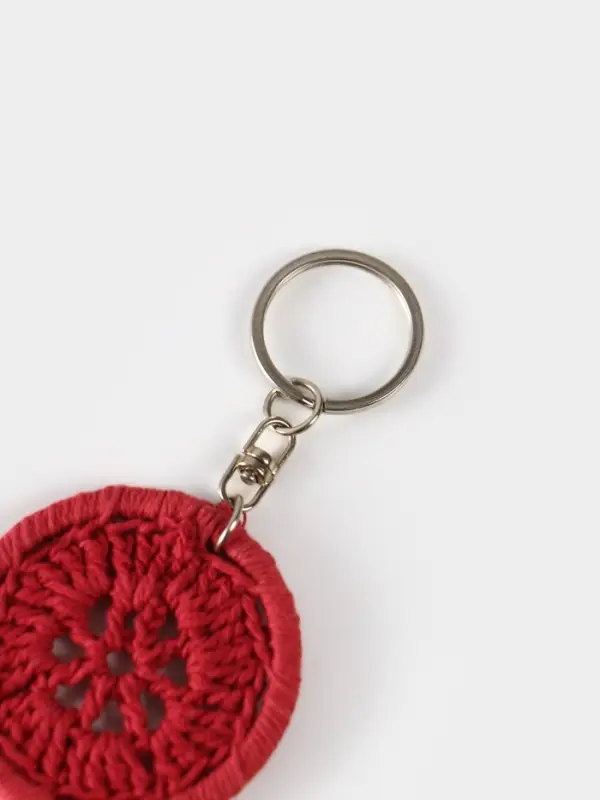 Брелок Брелок "Ловец снов" 19 см, цв. бордовый