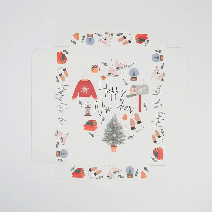 Коробка подарочная новогодняя складная «Хюгге», 30 х 20 х 9 см, Новый год Коробка подарочная новогодняя складная «Хюгге», 30 х 20 х 9 см, Новый год