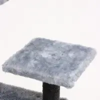 Домик для кошек с когтеточкой, 33&times;40&times;103 см, квадратный, ковролин, серый