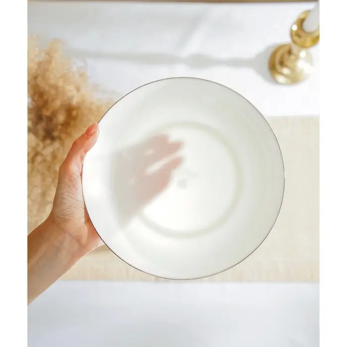 Тарелки SL Home &laquo;Каскарон&raquo;, d=20 см, набор 2 шт., костяной фарфор, белые