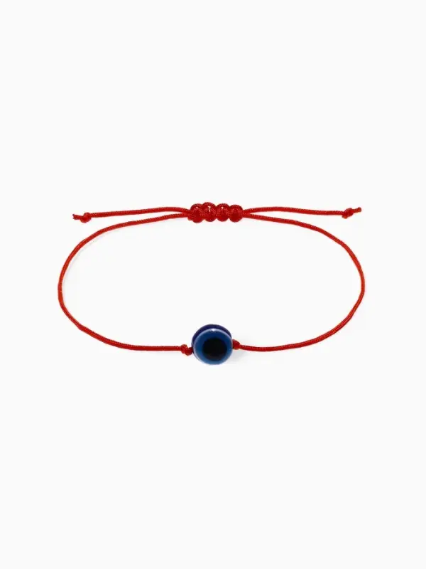 Браслет-оберег &laquo;Красная нить&raquo;, глазик крупный, синий, d=5.5 см