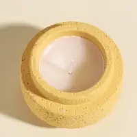 Свеча в вулканическом подсвечнике "Цилиндры" жёлтая 8,1х8,1х5,4 см