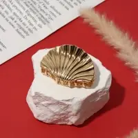 Краб для волос "Лейла море" ракушка галант, 5,5 см, золото