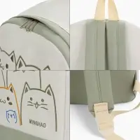 Рюкзак школьный на молнии, с карманами, с рисунком, размер 30&times;14&times;43 см, зелёный