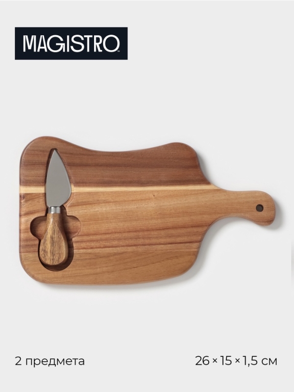 Набор для подачи сыра Magistro Shape, нож, доска Набор для подачи сыра Magistro Shape, нож, доска