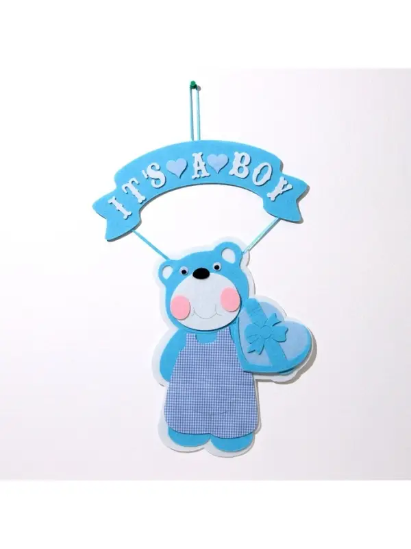 Украшение на гендер пати &laquo;Подвеска Мишка It's a Boy&raquo;, 30.5&times;30.5&times;49 см, голубое