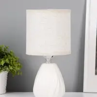 Лампа настольная E27 40Вт "Бутон" матовый белый 12,5х12,5х26,5 см