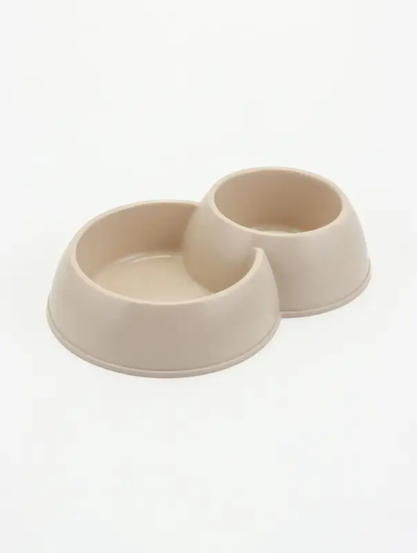 Миска двойная для животных ALTA, 630/430 мл, цвет МИКС