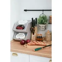 Контейнер для овощей, 7.6 л, 32.3&times;22&times;14.8 см, серый